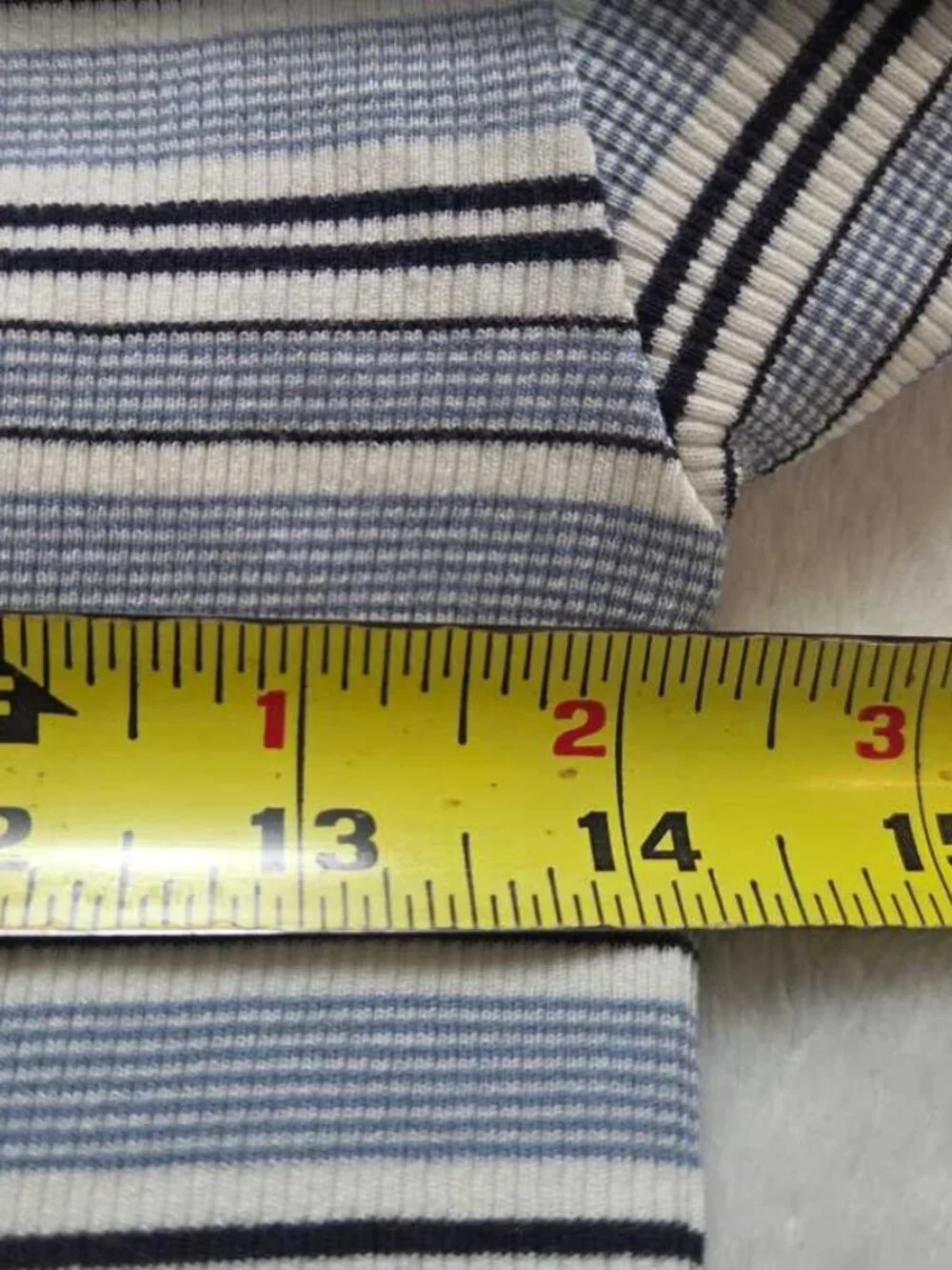 New S J.Crew perfect rib button-up shirt with satin trim in Blue stripe